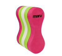 MARU Swimming Pull Buoy Float, Adults and Kids, Swimming Aid Equipment for Stength Training, Pool use, Made of Foam, Leg Float, Provides Comfort and Buoyancy (Pink/Lime, Adult)