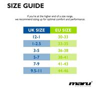 Maru Training Fins - Blue/Lime UK 3/5 (EU 36/38) - Short Silicone Swimming Fins