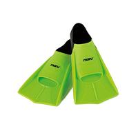 Maru Training Fins, Silicone Swimming Flippers for Stronger, Faster Kick with Greater Propulsion, Unisex Swimming Fins for Adults and Kids (Neon Lime/Black, Size 1/1.5 (EU 33/34)