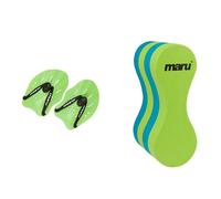 MARU Unisexs AT7131 Hand Paddle Lime One Size UnisexYouth AT7129 Pull Buoy