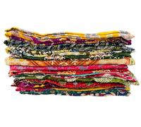 Marubhumi Indian Cotton Quilt Vintage Bedspreads, Throws, Ralli, Lot Kantha Reversible Bedcover Bedspread Throw Cotton Blanket Gudari -Single Pieces, Twin Assorted Color (10)
