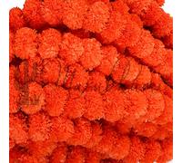 Marubhumi Long Strands Artificial Marigold Flowers Garland for Diwali & Christmas Decor