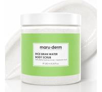 Maruderm Rice Water Body Scrub with AHA & Hyaluronic Acid - Natural Exfoliating & Moisturising Body Scrub for Smooth & Radiant Skin, with Shea Butter, 250ML