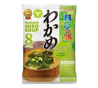 Marukome Instant Miso Soup with Wakame Seaweed and Green Onion (Gluten Free) 8 Servings 152g