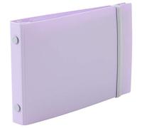Maruman Into-One+ 5-Ring Binder, 3 Tab Dividers, Mini 3.8"x6", Light Purple