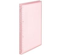 Maruman KULUFIT B5 Size 26-Ring Binder, Soft & Flexible Cover with 10 6mm Ruled Loose Sheet, Translucent Light Pink, 1 EA (F020-38)