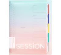 Maruman Loose Leaf Color Binder Session B5 26 Rings and Loose Leaf Paper B5 6mm ruled 50 sheets(L1201) Pack… (Gradation）