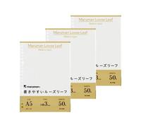 Maruman Loose Leaf Paper A5 3mm Grid 20 Holes 50 sheets L1314 x 3 Pack