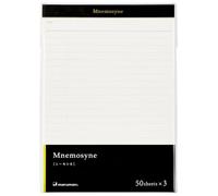 Maruman Mnemosyne Legal Pad, Vertical A5, 5.83"x8.27", 8mm Wide Ruled