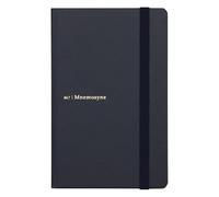 Maruman Mnemosyne Lined Journal- A6, 5.71" x 3.74", 80 Sheets / 160 Pages, 6.5mm Narrow Ruled Notebook, Book-bound With Premium Navy Hardcover, Includes Bookmark & Elastic Closure, Made in Japan