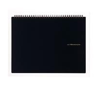 Maruman MNEMOSYNE Notebook 8.66 x 11.69 Inches (Horizontal A4), Unruled, 70 Sheets (N181A), white