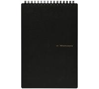 Maruman MNEMOSYNE Notebook 9.06 x 5.83 Inches (Vertical A5), 5mm-squared, Double-sided, 70 Sheets (N165),BLACK