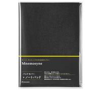 Maruman Mnemosyne Notepad Cover With Lined Notepad, Black, A5, 5.83"x8.27"