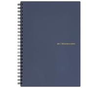 Maruman MNEMOSYNE Soft Cover Notebook 8.27 x 5.83 Inches (A5), 7mm ruled 24-line, 80 Sheets, Navy, 1 ea. (N295-72)
