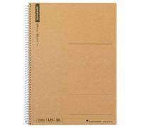 Maruman Spiral Note Basic Unruled Notebook- B5, 7.17" x 10.12", 80 Sheets / 160 Pages, Blank Page Journal, Perforated Pages & Wire-Bound to Lay Flat, Sturdy Kraft Cover, Made in Japan