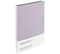Maruman YOUANCE 26-Ring Binder with Durable Vinyl Cover, B5, 7.17" x 10.12", Includes 10 Grid Paper Sheets & Clear Sheet Protector, Storage Pocket, Holds Up to 70 Sheets, Light Purple, Made in Japan