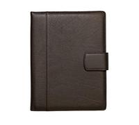 Maruse Italian Leather Organizer Padfolio - Handmade Full-Grain Textured Calf Leather, Spacious & Elegant, Magnetic Closure, Dark Brown
