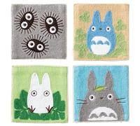 Marushin Studio Ghibli Coaster for Drinks, Set of 4 Drink Coasters, Embroided Weaved Material, 10cm (My Neighbor Totoro Faces 1165015300)
