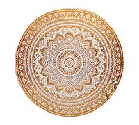 Marusthali Mandala Round Roundie Beach Throw Tapestry Hippy Gypsy Cotton Table Covers Hippie Boho Mandala Decor Meditation Yoga Mat Towel Bohemian Spread Cover Sheet Dining Round Table Cloths