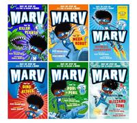 Marv Collection 6 Books Set (Marv and the Dino Attack, Marv and the Mega Robot, Marv and the Pool of Peril, Marv and the Killer Plants, Marv and the Blizzard Zone & Ultimate Superpower: WBD2024)