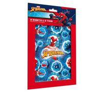 Marve Spiderman Wrapping Paper 2 sheets Of Gift Wrap And 2 Gift Tags, blue, red