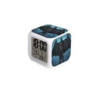 (Marvel-12, ) Spider-Man, Hulk, Venom, Marvel Seven-Color Square Clock - Creative Student Alarm Clock