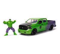 Jada 99726 Marvel Avengers Hulk & 2014 Ram 1500 1:24 Scale Die-Cast - Doors & Bonnet Open, Includes Figure
