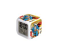 (Marvel-21, ) Spider-Man, Hulk, Venom, Marvel Seven-Color Square Clock - Creative Student Alarm Clock