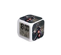 (Marvel-26, ) Spider-Man, Hulk, Venom, Marvel Seven-Color Square Clock - Creative Student Alarm Clock