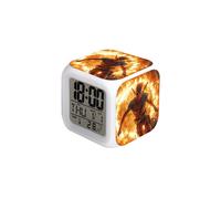 (Marvel-34, ) Spider-Man, Hulk, Venom, Marvel Seven-Color Square Clock - Creative Student Alarm Clock