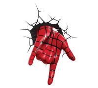 Marvel 3D Light FX - Spider-Man LED Wall Light with Crack Effect - Plastic - Red