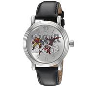 Marvel Adult Vintage Analog Quartz Watch, Black
