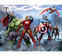Marvel AG Design - Photo Wall Mural - Non woven - Kids Avengers - Giant Wall Poster, 4 Parts - FTDNXXL 5027, Multi-Colour, 360 x 270 cm