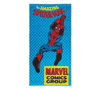 Marvel Amazing Spider-Man Blue Towel - 100% Cotton Bath/Beach Towel for Kids - Super Soft & Absorbent - 140cm x 70cm - Official Marvel Merchandise for Boys/Girls - Holiday, Swim, Pool, Shower Use