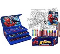 Marvel Amazing Spiderman Art Case Childrens Kids Colouring Case 43 Pieces Kids Painting Paints Art Case Toy