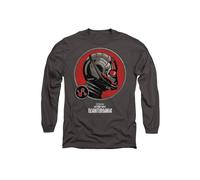 Marvel Antman Profile Long Sleeve T-Shirt, Charcoal Charcoal M