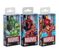 Marvel Articulated Poseable 6' 15cm Action Figures - Set of 3 - Iron Man, Spiderman & Hulk
