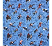 Marvel Avengers 100% Cotton Fabric - Captain America, Iron Man, Thor, Black Widow & Ant-Man, 140cm Wide Digital Print, Ideal for Crafts, Quilting, Sewing, Dressmaking & Nursery (Sold by Metre)