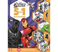 Marvel Avengers: 5 in 1 Colouring: An epic colouring and sticker adventure (With dot-to-dot, colour-by-numbers, copy colouring, and more!)