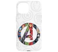Marvel Avengers A Logo with Super Heroes Case for iPhone 15