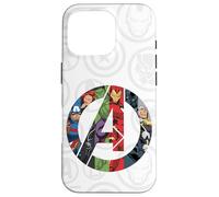 Marvel Avengers A Logo with Super Heroes Case for iPhone 16 Pro