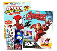 Marvel Avengers Activity Books for Kids Ages 6-8 - Bundle with 2 Avengers and Spiderman Comic Books for Boys with Games, Puzzles, Comic Strips, More | Spiderman Activity Books for Boys