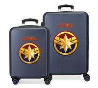 Marvel Avengers All Avengers Blue Luggage Set 55/68 cm Rigid ABS Combination Lock 104 Litre 4 Double Wheels Hand Luggage