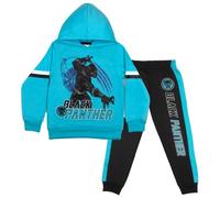 Marvel Avengers and Spider-Man Boys 2-Piece Fleece Sets, Fleece Hoodie and Pants Bundle Set for Boys (Black Panther, 5/6)