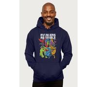 Marvel Avengers Assemble Comic Book Colour Art Hooded Sweatshirt In Navy Navy