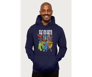Marvel Avengers Assemble Comic Book Colour Art Hooded Sweatshirt In Navy Navy