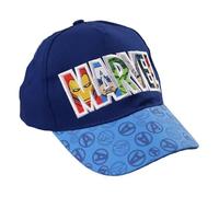 Marvel Avengers Baseball Cap for Children - Blue with 3D Embroidery Logo - Sizes 52-54 cm - Cotton Sun Protection Cap - Hero Look for Fans of Iron Man, Hulk & Co., Colourful, 6 5/8