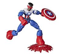 Marvel Avengers Bend and Flex Action Figure, 15-cm Flexible Captain America Super Hero Figure Toy, Ages 4 and Up