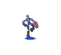 Marvel Avengers Bend And Flex Action Figure Toy, 15-cm Flexible Captain America Figure, Includes Blast Accessory, For Children Aged 6 and Up