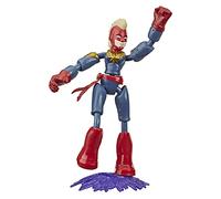 Marvel Avengers Bend And Flex Action Figure Toy, 15-cm Flexible Captain Marvel Figure, Includes Blast Accessory, For Children Aged 6 and Up